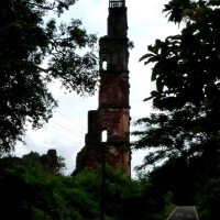 remains of a church in old goa