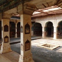 courtyard at Taragarh Palace